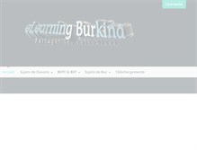 Tablet Screenshot of elearning-burkina.com